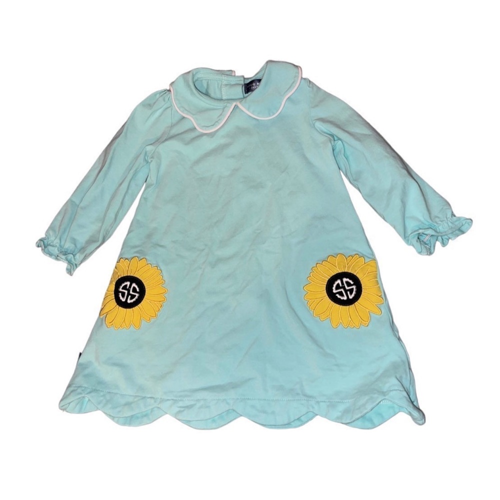 Simply Southern Toddler Girl Embroidered Sunflower Dress